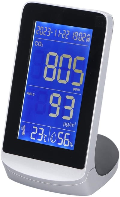 SPHProducts - Luchtkwaliteitsmeter - Draagbare Monitor voor Binnenluchtkwaliteit - Meet CO2-niveaus - Handzaam formaat - Verbeter de luchtkwaliteit - G...