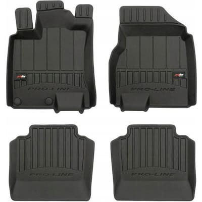 FROGUM PROLINE Automatten - Geschikt voor NISSAN QASHQAI I +2 (2006-2013) - 7-persoons versie - 4-delig - TPE Rubber - Zwart