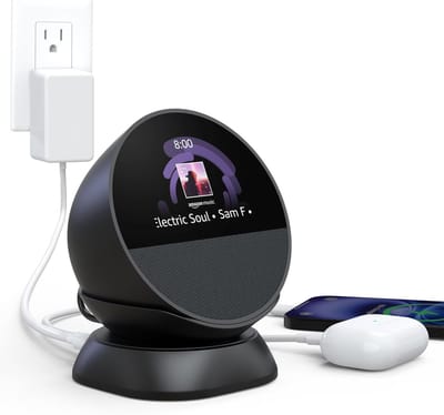 Oplaadstandaard Bureau - Desktop Hub - Apparaten Opladen - Geïntegreerde Poorten - Compact Ontwerp - Zwart
