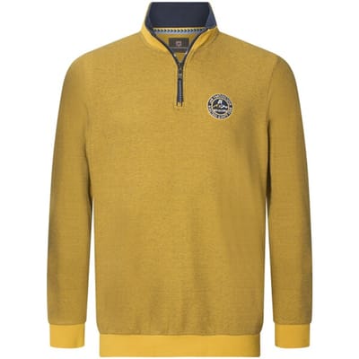 Jan Vanderstorm herren Sweatshirt - 52/54 - donkergeel - Plus Size