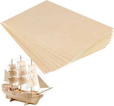 Houten Platen - Knutselhout A3 - Doe-het-zelf Projecten - Glad Materiaal - 8 Stuks - Houtkleur