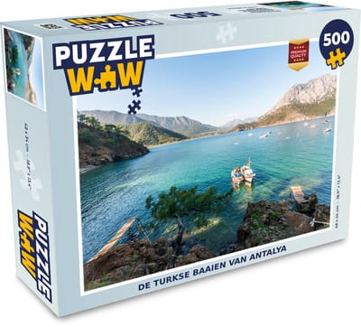 Puzzel De Turkse baaien van Antalya - Legpuzzel - Puzzel 500 stukjes