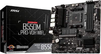 MSI B550M PRO-VDH WIFI - Moederbord - Socket AM4 - Micro-ATX - AMD B550 chipset