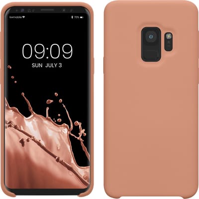kwmobile telefoonhoesje geschikt voor Samsung Galaxy S9 - Hoesje met siliconen coating - Smartphone case in terracotta