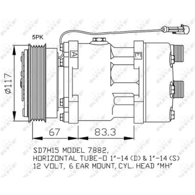 Compressor airconditioning NRF 32779