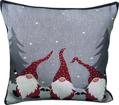 Kussenhoes - Gobelinstof - Kerst - Wichtel met dennenboom - 40 x 40 cm