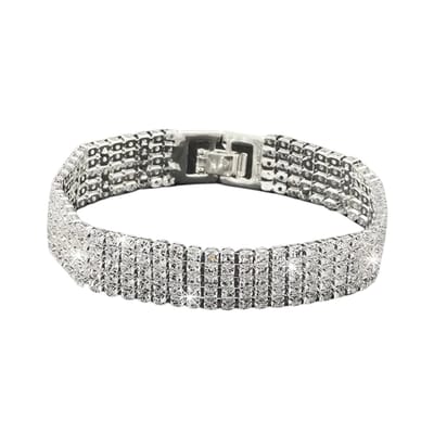 Livano Armband - Staal - Nep Zilver - Dames - 5 Rijen