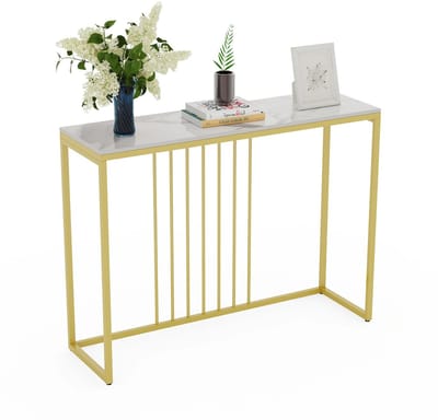 UrbanSelect - Console tafel - Hoogwaardig tafelblad - Duurzaam metalen frame