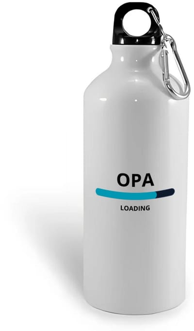 Hacebo® - opa loading waterfles - Opa - ochtendkoffie laden - verjaardagscadeau - verjaardag - cadeau - cadeautje voor opa - opa artikelen - kado - geschenk - gift - water fles - 400ML