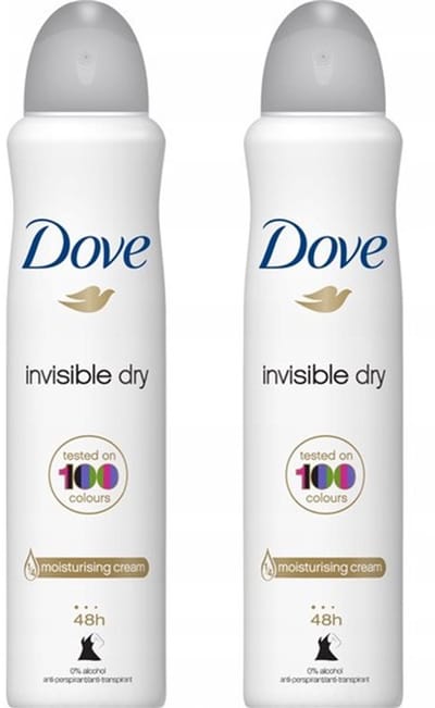 Dove Deo Spray XL - Invisible Dry Women - 2 x 250 ml - Voordeelverpakking