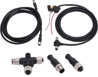 NMEA 2000 Starter Kit voor Scheepvaart, Waterdichte Netwerkset met 3-poorts T-connector en Weerstand voor Marine Elektronica