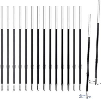 Dailygoods- Balpenvullingen 60 Stuks - Zwart/Blauw - 1,0 mm Lijndikte - Kunststof - Speciale Zegellak - Geschikt voor Cadeau - Vullingen