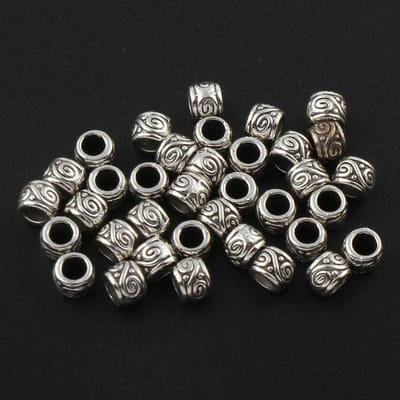 Tibet Zilver Spacer Metalen Kralen 4mm 100stuks Buis/Rol Spacer Kralen Voor Knutselen Sieraden Ketting Armband Sieradendelen F224