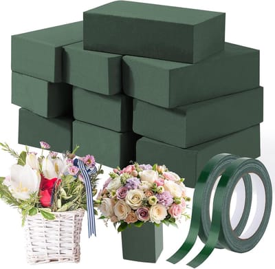 Bloemenschuimblokken - Bloemisterij schuim - Bloemen Schikken - Waterdicht - 10 stuks - Groen