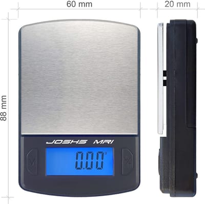 Thijox - Digitale weegschaal 100g/0,01g - Precisieweegschaal voor brieven, goud, zakweegschaal, roestvrij staal, zwart, laboratorium gebruik, compact