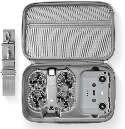 Namajunas - Koffer geschikt voor DJI Neo 2 - Draagbare Pu Tas Voor Dji Neo 2 Fly More Combo Accessoires - Opbergtas - Case - Reistas voor Dji Rc N3 - Draagtas met draagriem - Schoudertas voor drone bescherming/opslag