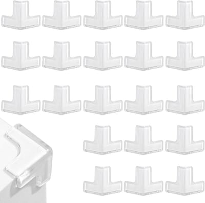Allecto Plus - Hoekbescherming voor Baby's - Set van 20 Stuks - Transparant - Zelfklevend - Voor Tafelhoeken - Veiligheid voor Kinderen