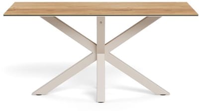 Eettafel Luno Keramiek Eiken Grijs 160cm - Giga Living