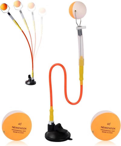 Verstelbare Tafeltennistrainer met 2 Ballen en Zuignap - Ideaal voor Training en Spel