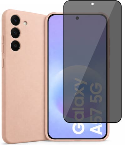 Hoesje geschikt voor Samsung Galaxy A57 – MatteShield Back Cover – Roze – Privacy Screenprotector Full Cover