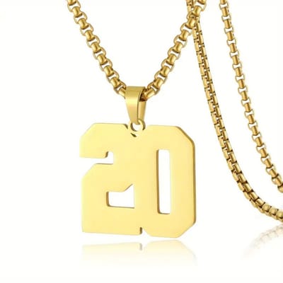 Livano Ketting - Heren - Staal - Nep zilver - Met Hanger - Nep Goud - 20
