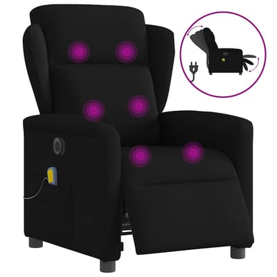 vidaXL - Massagestoel - elektrisch - verstelbaar - stof - zwart