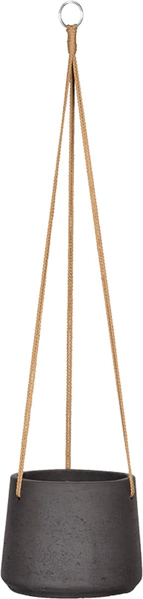Pottery Pots Bloempot-Hangpot Patt Grijs-Zwart D 16,5 cm H 14 cm (om op te hangen)