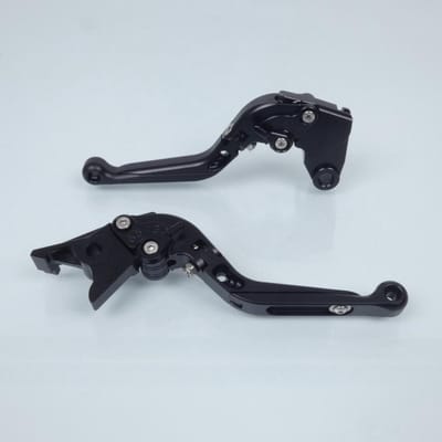 Levier Myra pour moto Kawasaki 750 Z ABS 2007 à 2012 alu CNC noir / paire Neuf
