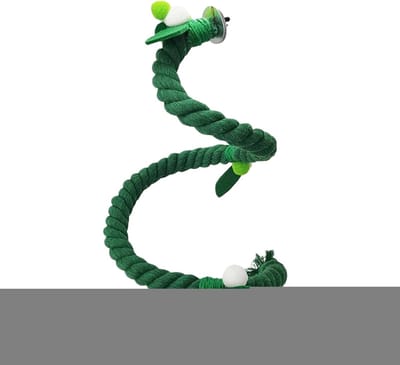 Vogel Klimtouw - Speeltouw Papegaai - Volière Inrichting - Verlengd Antislip Ontwerp - 100 cm Lengte - Groen