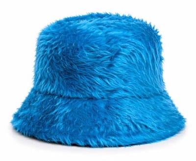 Bucket Hat Pluche Bont - Turquoise - Vissershoedje - Volwassenen - One Size - Unisex