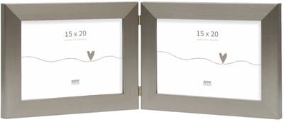 Deknudt Frames fotolijst S41VD1 H2H - zilver - tweeluik -  2x 15x20 cm