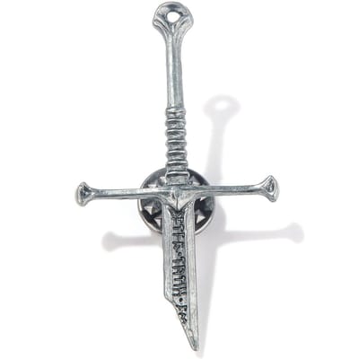 Gebroken Zwaardvormig Broche Speldje, Unisex Gepersonaliseerde Retro Stijl Sieraden Accessoire, Dagelijkse Kleding Decoratie. zilver