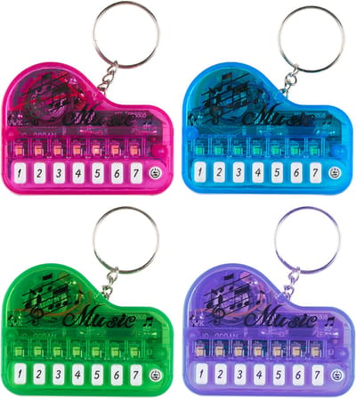 Eddy Toys Piano Memo Game B/O - Educatief Geheugenspel met Sleutelhanger - Werkt op Batterijen - Maakt Geluid - Leuk Cadeau - Vanaf 3 Jaar - Afmeting 6 x 1,5 x 4,7 cm - Meerkleurig