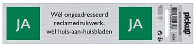 Pickup Route Alulook 165x44 mm JA - JA reclamedrukwerk