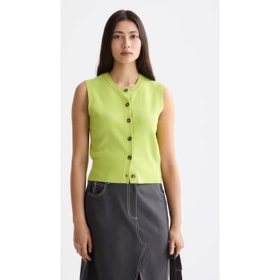 Scotch & Soda Compact Knitted Spencer Green Glow Taglia: XS | Maglioni a maglia Outlet | Donna | Verde