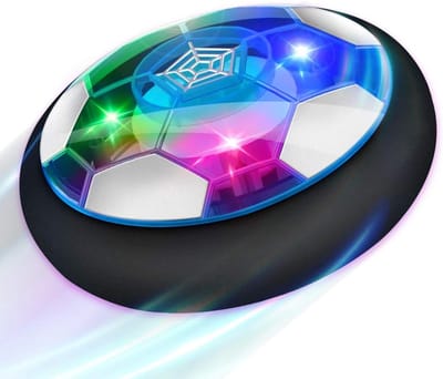 Kinderen Hover Voetbal Cadeau Jongens Meisjes Leeftijd 3,4,5,6,7,8,9-12 Jaar Oude Oplaadbare Air Power Sportvoetbal Spel Kleurrijke LED-verlichting & Schuim Bumpers Binnen Buiten Schijf