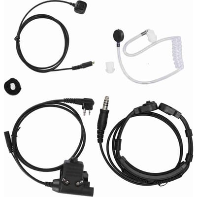 Keelmicrofoon Oortje 7.1mm Plug met Vinger PTT Draagbaar voor MOTOROLA GP88 GP300 GP3688 DEP450 EP450