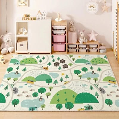 Kinderkamer Speelruimte Tapijt Woonkamer Slaapkamer Kinderen Autobaan Digitaal puzzelspelmat Baby speel kruipmat 60*90cm