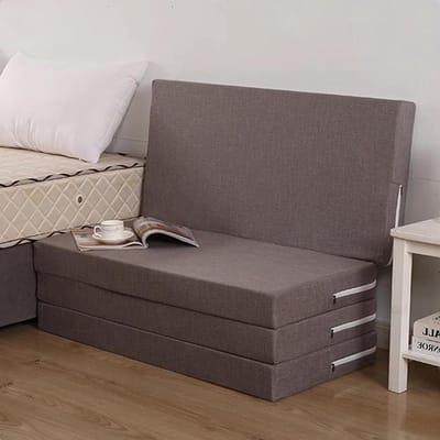 Opvouwbare Matras - Logeerbed Slaapbank - Reizen Kamperen - Wasbare Hoes - 200x90x8cm - Donkergrijs