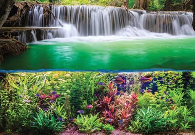 Fotobehang Waterfall Jungle Nature | XL - 208cm x 146cm | 130g/m2 Vlies