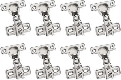 26 mm Zacht-sluitende Mini-Compact Frame scharnieren met hydraulische demper voor keukenkastdeuren - automatische scharnieren met ingebouwde demping - verpakking van 8 stuks