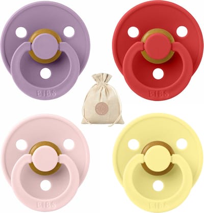BIBS fopspenen - T1 -Blossem, Lavendel, Sunshine & Strawberry -0-6 maanden - spenen - speen - fopspeen - BolleToet speenzakje