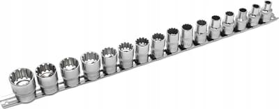 Silver S11217 - Spline Dopsleutelset - 1/2 inch - 16-delig - Cr-V Staal