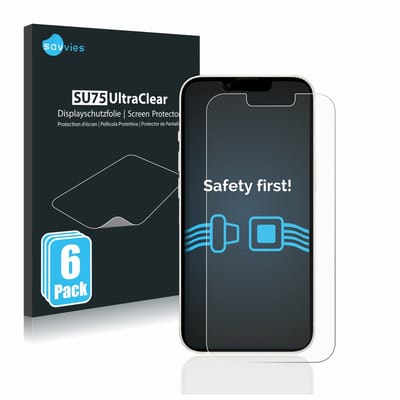 Savvies - Screenprotector voor Apple iPhone 13 / 13 Pro - Folie Beschermfolie transparant 6 Stuks