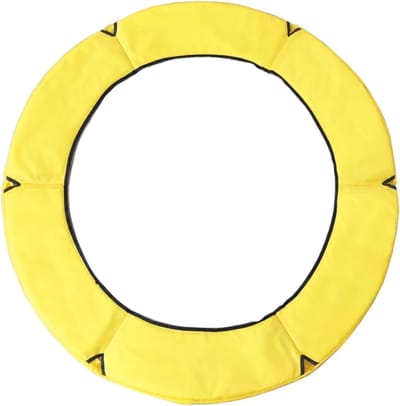 Trampoline Veerset - Springbed Randkussen - Veilig Spelen - Weerbestendig PVC - 1.4M Diameter - Geel