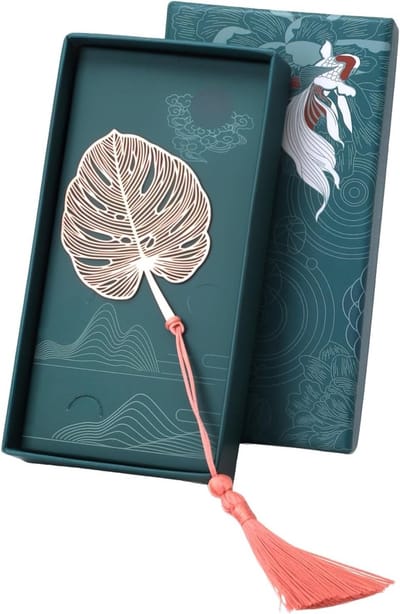 Elegante metalen boekenlegger met franjes en oosters kunstontwerp voor vrouwen, leraren en studenten