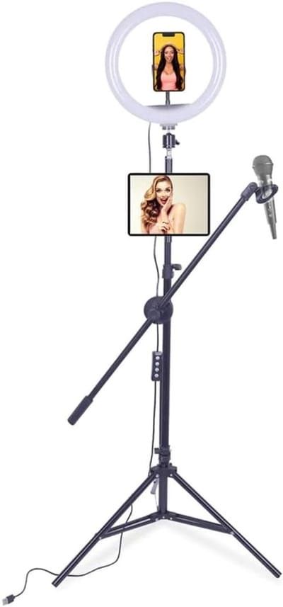 Karaoke Microfoon Set - Feest Microfoon - Feestelijke Optredens - Draadloos Systeem - 2 kg Pakket - Multicolor