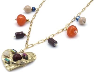 Ketting - RVS - hart - 40-45cm - dames - sieraden - elegant - romantisch - cadeau – valentijn – cadeau