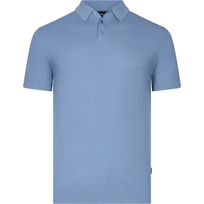 Cavallaro Napoli Polo Milanio Allover Texture Licht Blauw / male