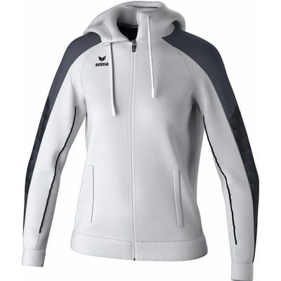 Erima Evo Star Trainingsjack Met Capuchon Dames - Wit / Zwart | Maat: 38
